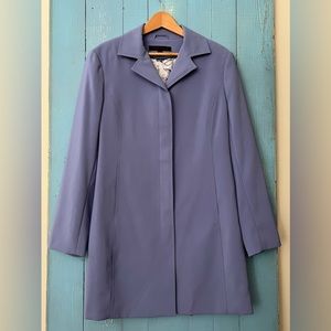 Anne Klein Lavender lightweight Jacket Trench Duster Coat size 10 lined elegant